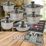 Set INOX posuđa sa priborom GRATIS - Mediteran Shop