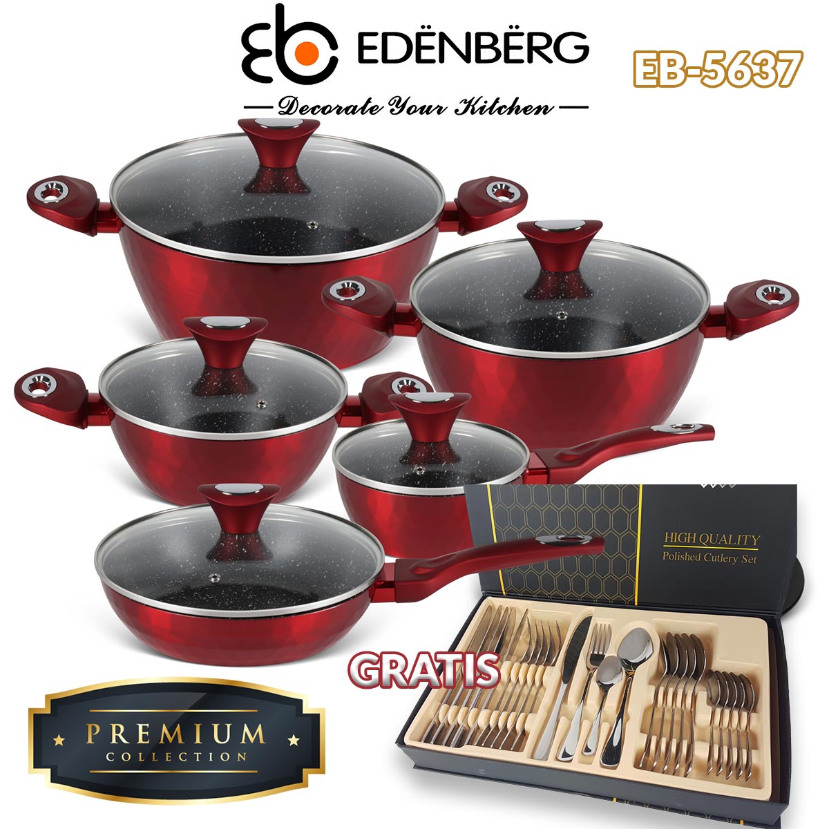 Edenberg set posuđa sa GRATIS priborom 5637 - Mediteran Shop