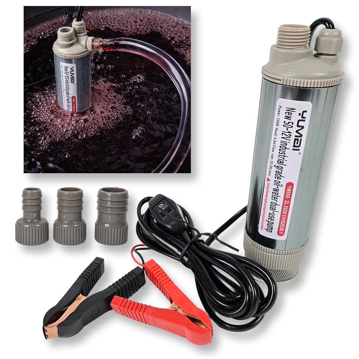12V pumpa za pretakanje vina ili benzina NA304 - Mediteran Shop