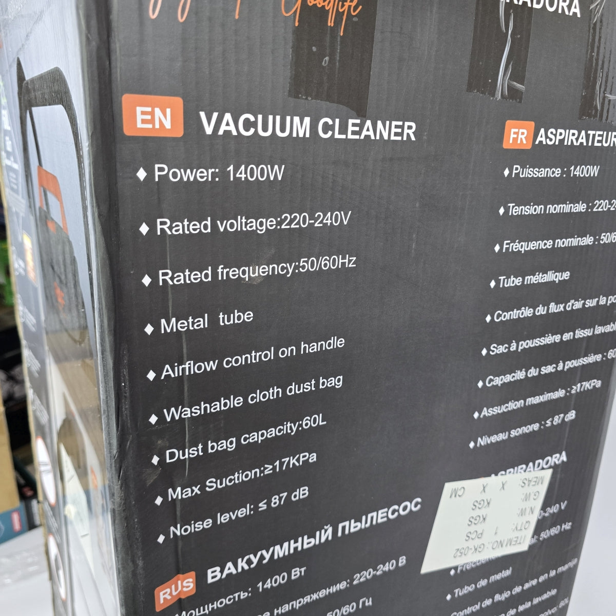 RAF XXL industrijski usisavač 1400W GK052