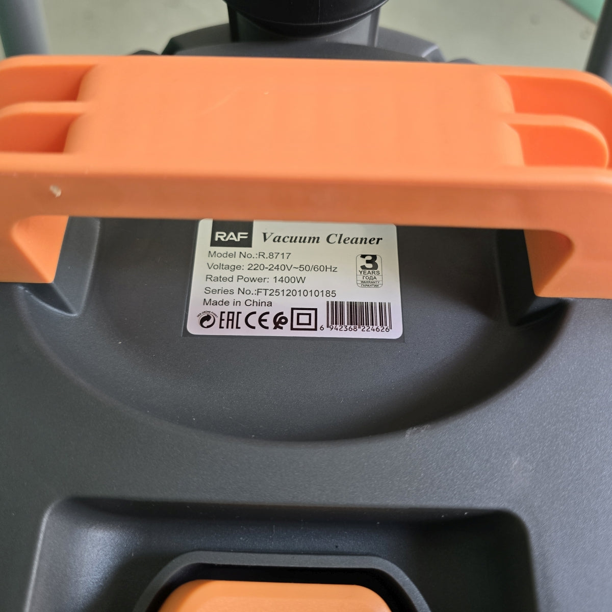 RAF XXL industrijski usisavač 1400W GK052