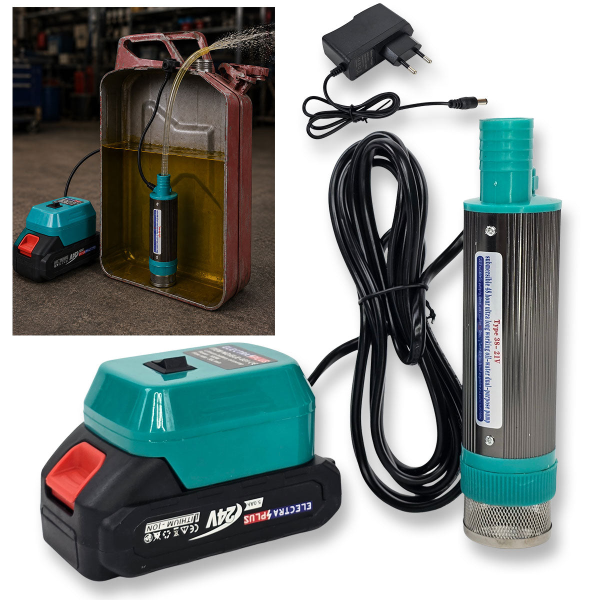 21V pumpa za pretakanje vina ili benzina EL031