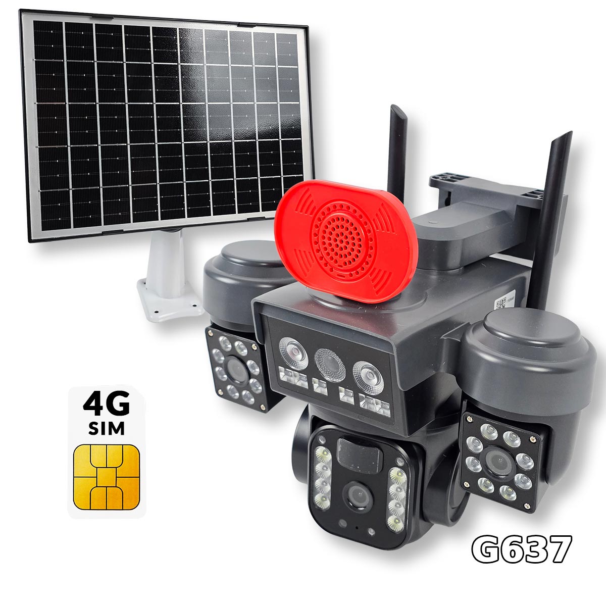 4G solarna kamera 4u1 sa sirenom G637 - Mediteran Shop