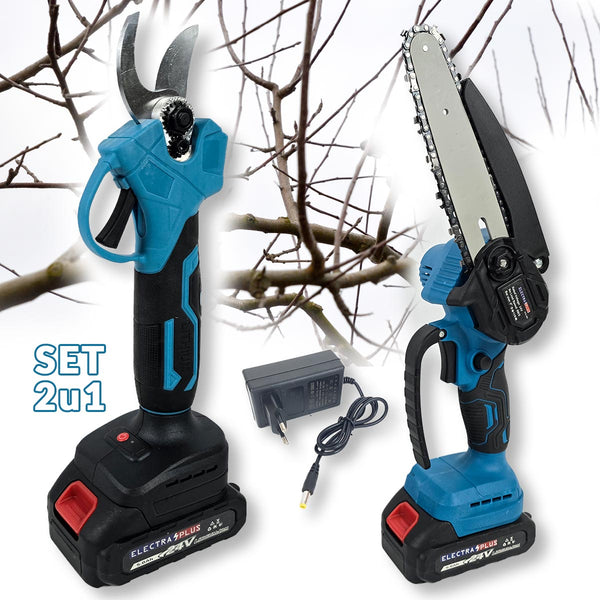Aku set 2u1 Electra Plus - škare i pila EL004 - Mediteran Shop