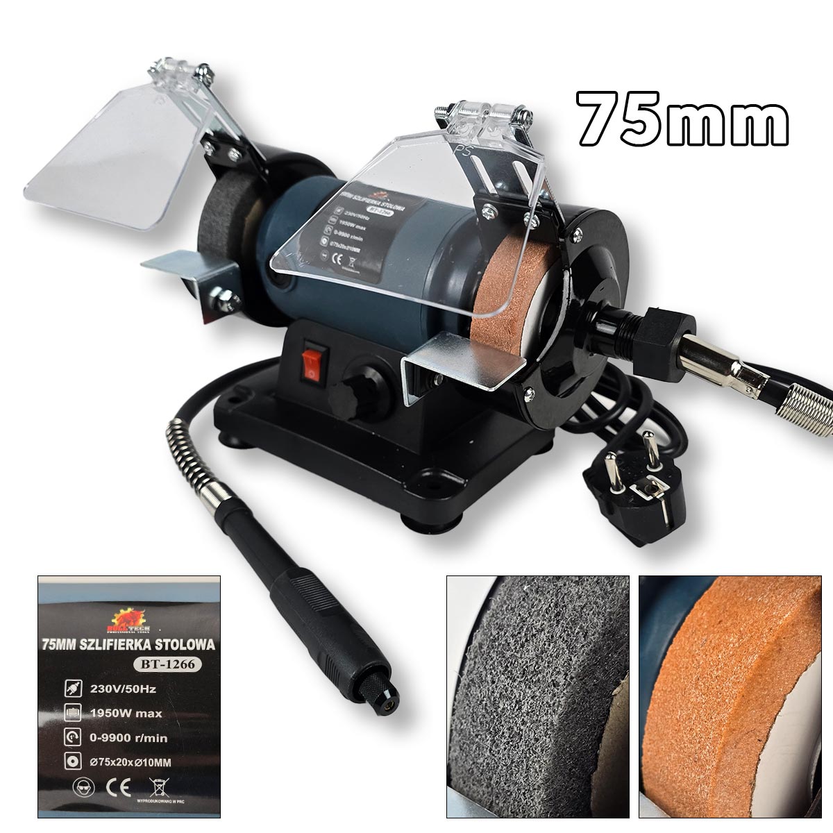 BT električna stolna brusilica i polirka BT1266