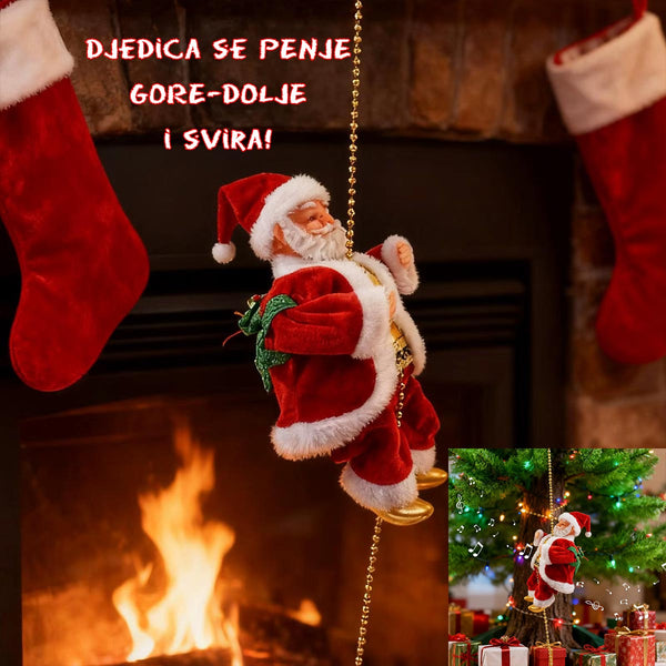 Djed Božičnjak na užetu