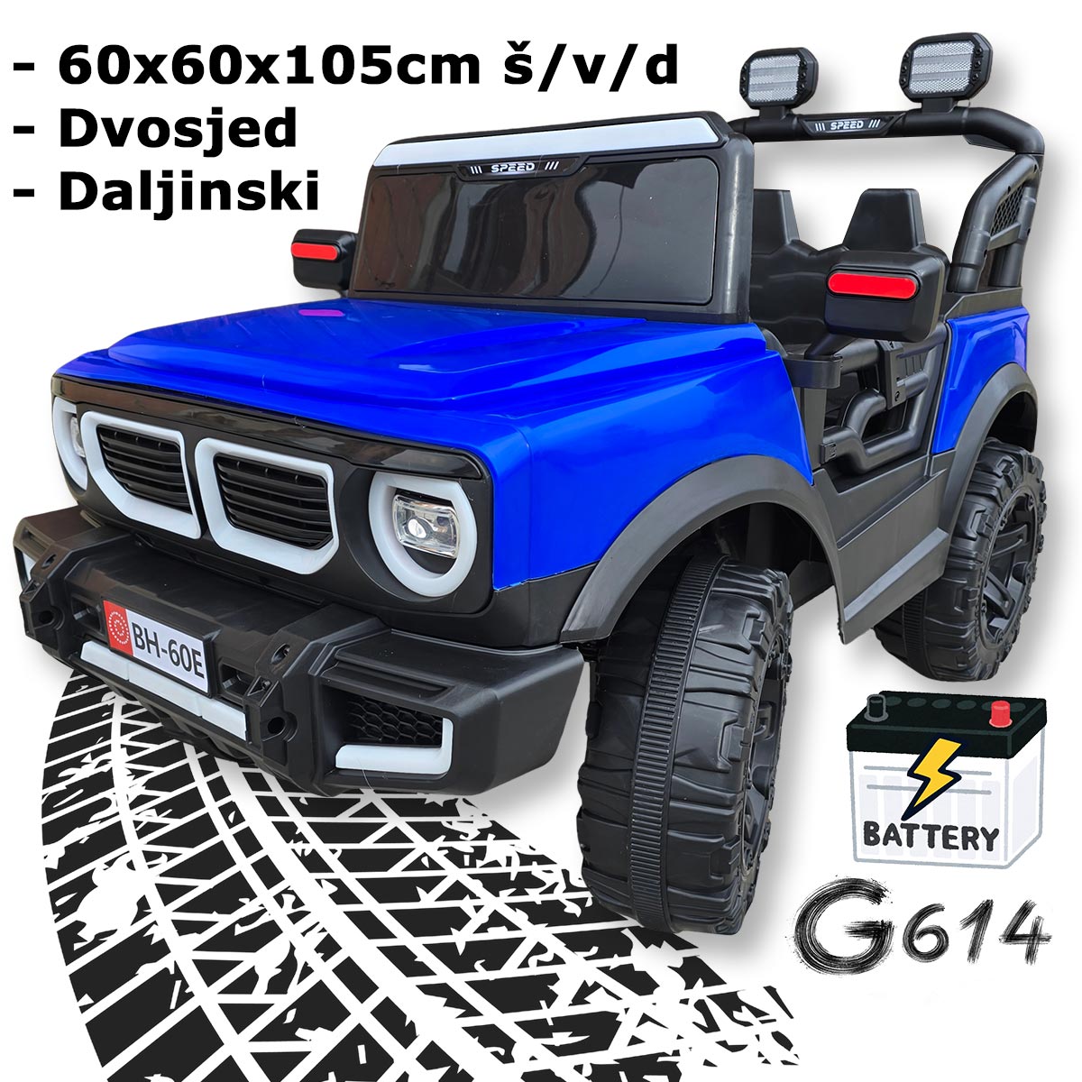 Džip na akumulator s daljinskim upravljačem G614 - Mediteran Shop
