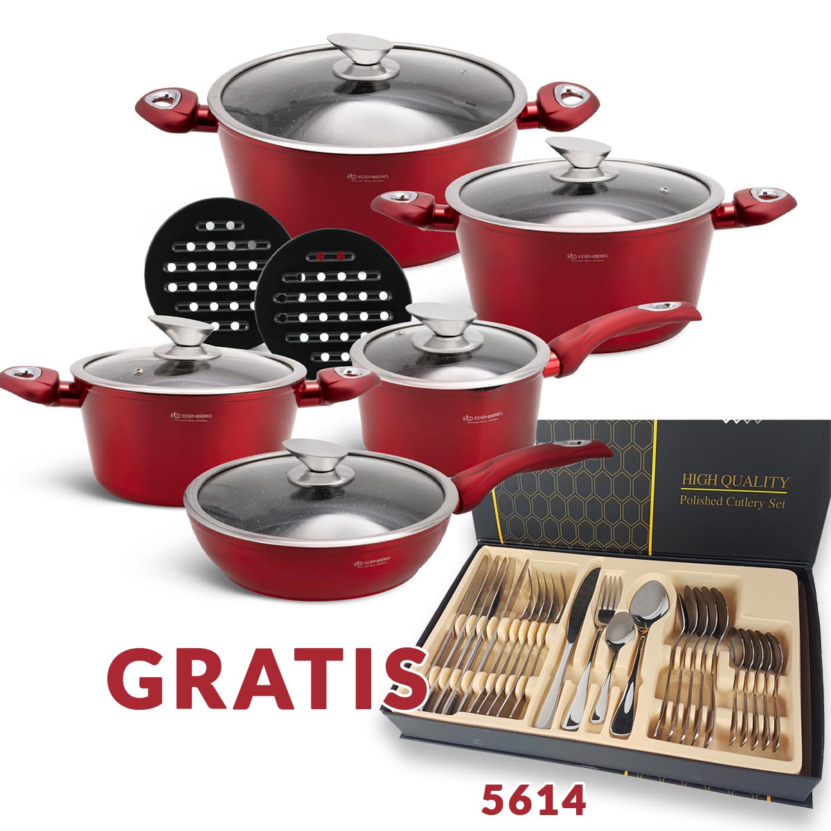 Edenberg set posuđa sa GRATIS priborom 5614 - Mediteran Shop