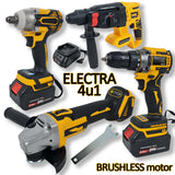 Electra aku set 4u1 Bušilica Udarni odvijač Kutna brusilica SDS štemerica - Mediteran Shop