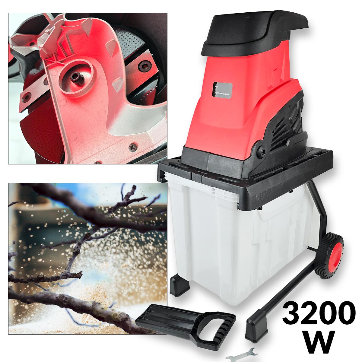 Electra električna sjeckalica za granje 3200W - Mediteran Shop