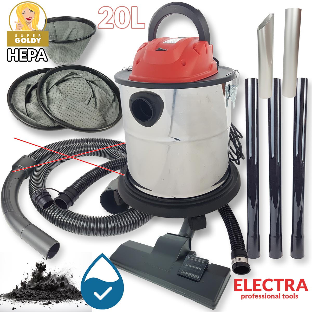 Electra mokro suhi usisavač sa nastavkom za pepeo BX112 - Mediteran Shop