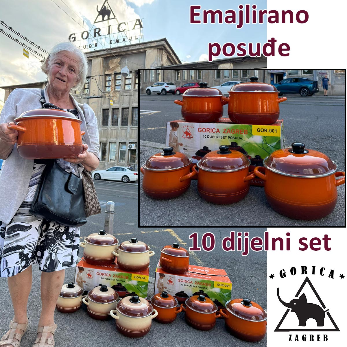 Gorica Zagreb set emajliranog posuđa - TOTAL - Mediteran Shop