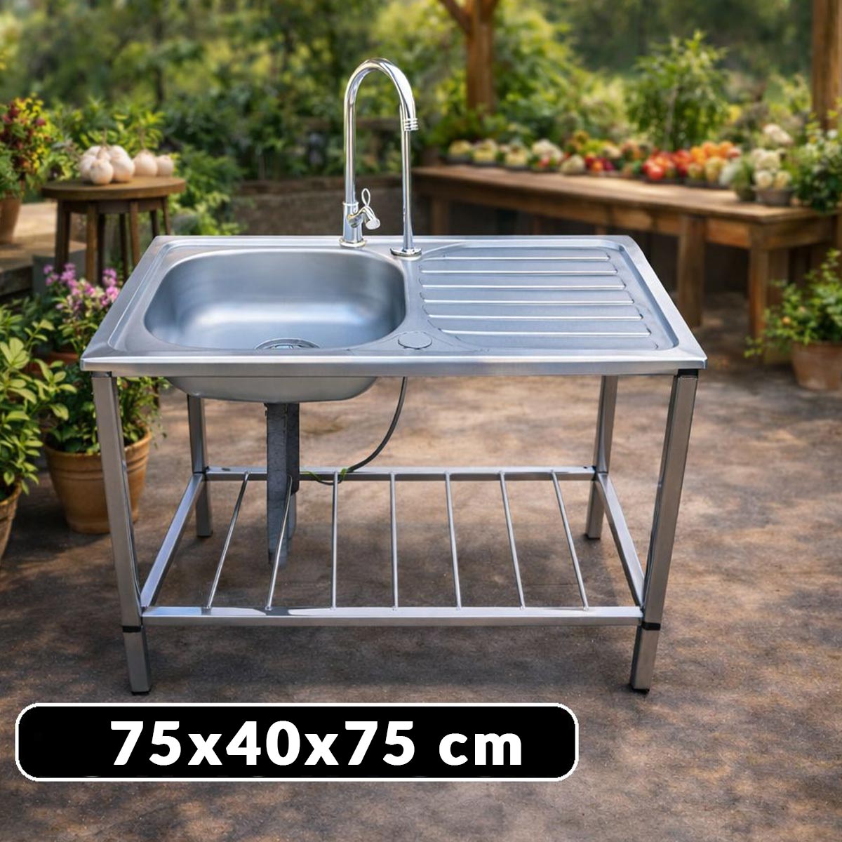 Inox Samostojeći sudoper za vrt G609 - Mediteran Shop