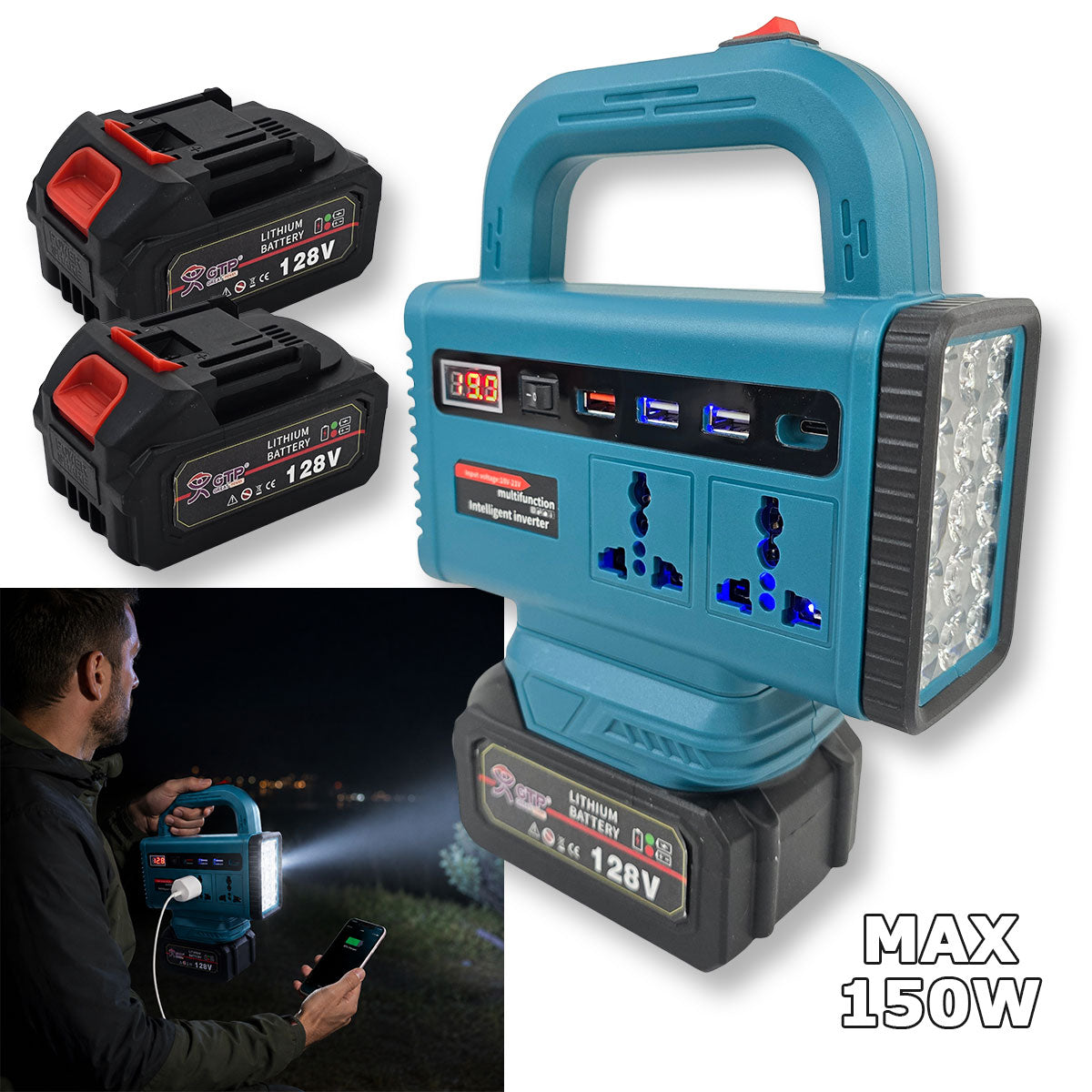 Inverter 21V u 220V - Markita prihvat MAX 150W EL026