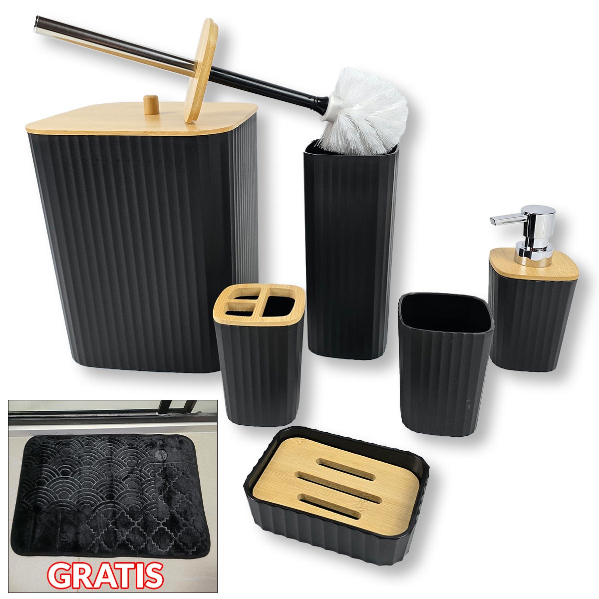 Kupaonski set 6u1 - Black G529