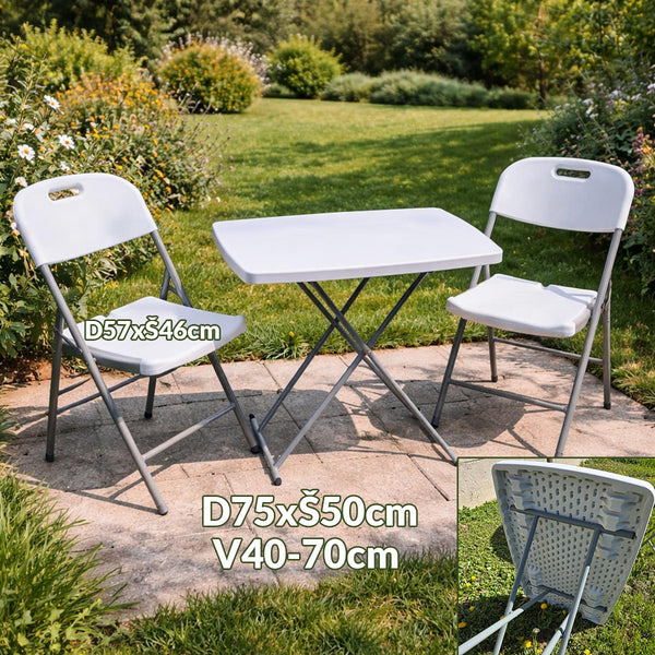 PVC vrtni stol sa 2 stolice G663 - Mediteran Shop