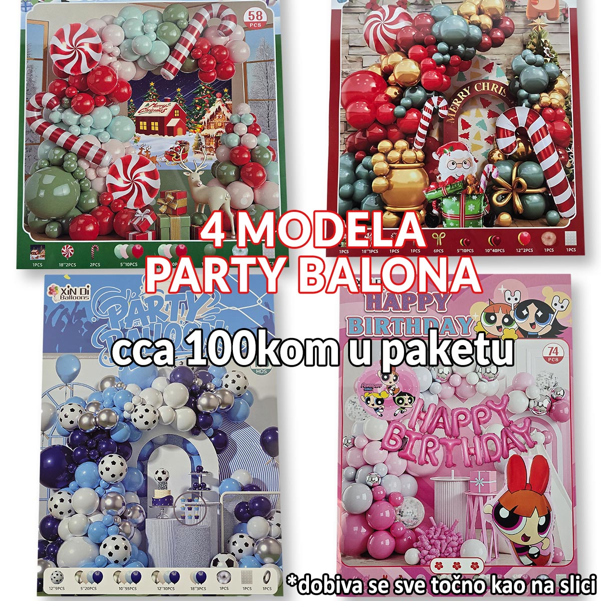 Party setovi balona cca 100 komada