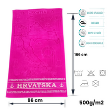 Učitajte sliku u preglednik galerije, Ručnik za plažu Hrvatska 1+1 GRATIS - Mediteran Shop
