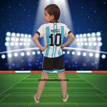 Učitajte sliku u preglednik galerije, Dječji nogometni dres Messi Argentina - Mediteran Shop

