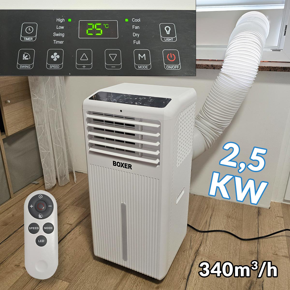 Prenosni klima uređaj sa vanjskim ispuhom BX3297 - Mediteran Shop