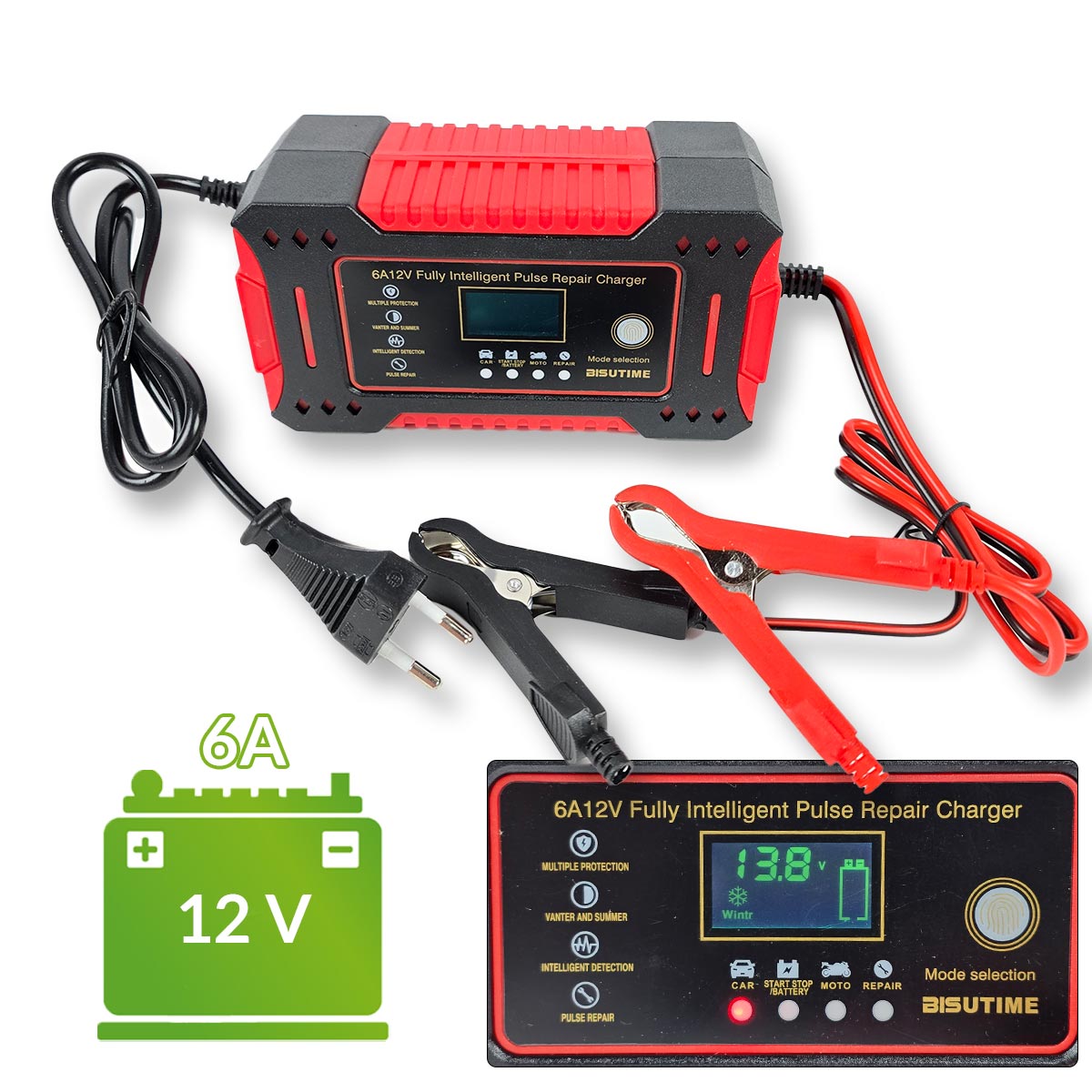 Punjač i regenerator za akumulator 6A 12V G572