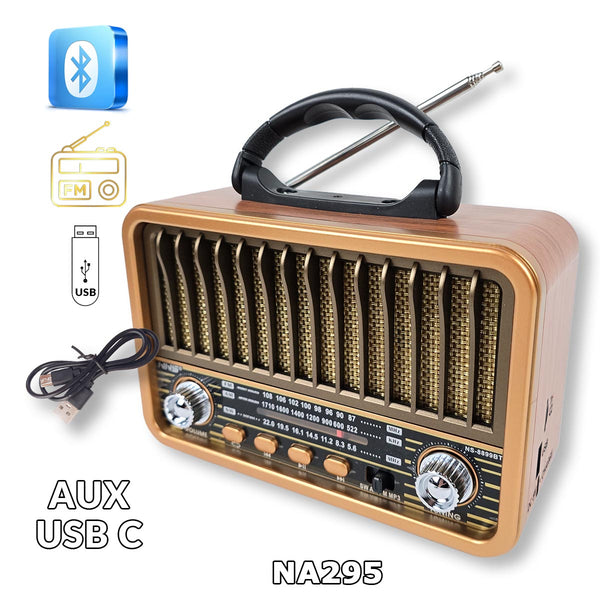 Retro Bluetooth radio NA295 - Mediteran Shop