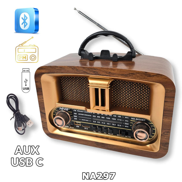 Retro Bluetooth radio NA297 - Mediteran Shop