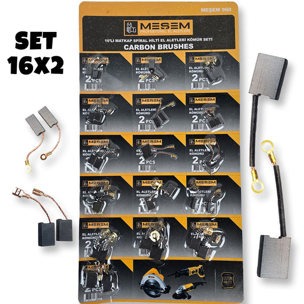 Set rezervnih četkica za elektromotore - 16 parova - Mediteran Shop