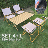 Sklopivi vrtni set stol sa 4 stolice G485 - Mediteran Shop