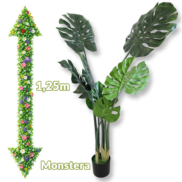 Umjetni cvijet - Monstera 1,25m G704 - Mediteran Shop