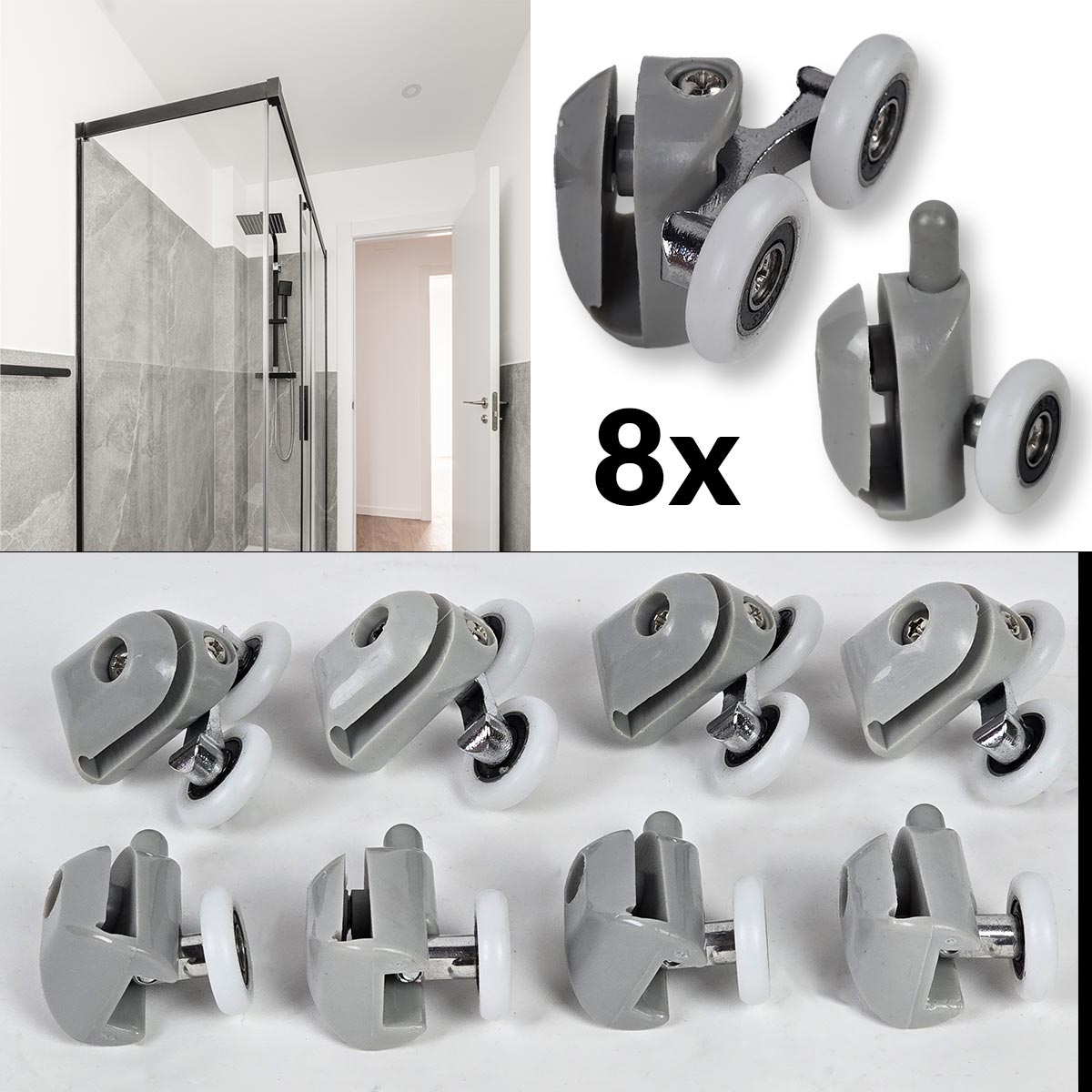 Univerzalni kotačići za tuš kabinu G588 - Mediteran Shop