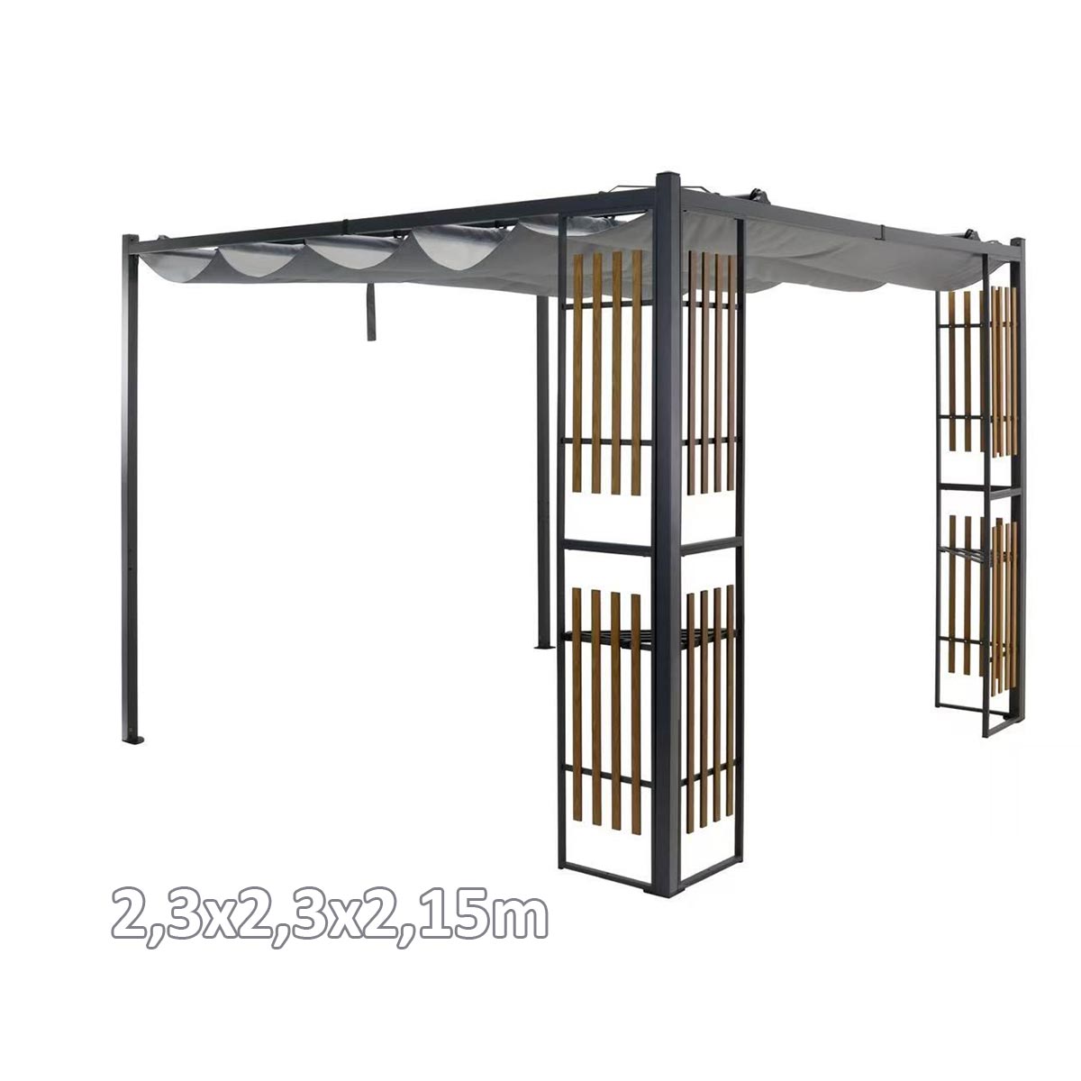 Vrtna metalna pergola - paviljon G728 - Mediteran Shop