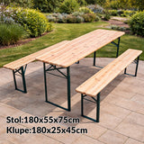 Vrtna pivska garnitura stol sa 2 klupe G729 - Mediteran Shop