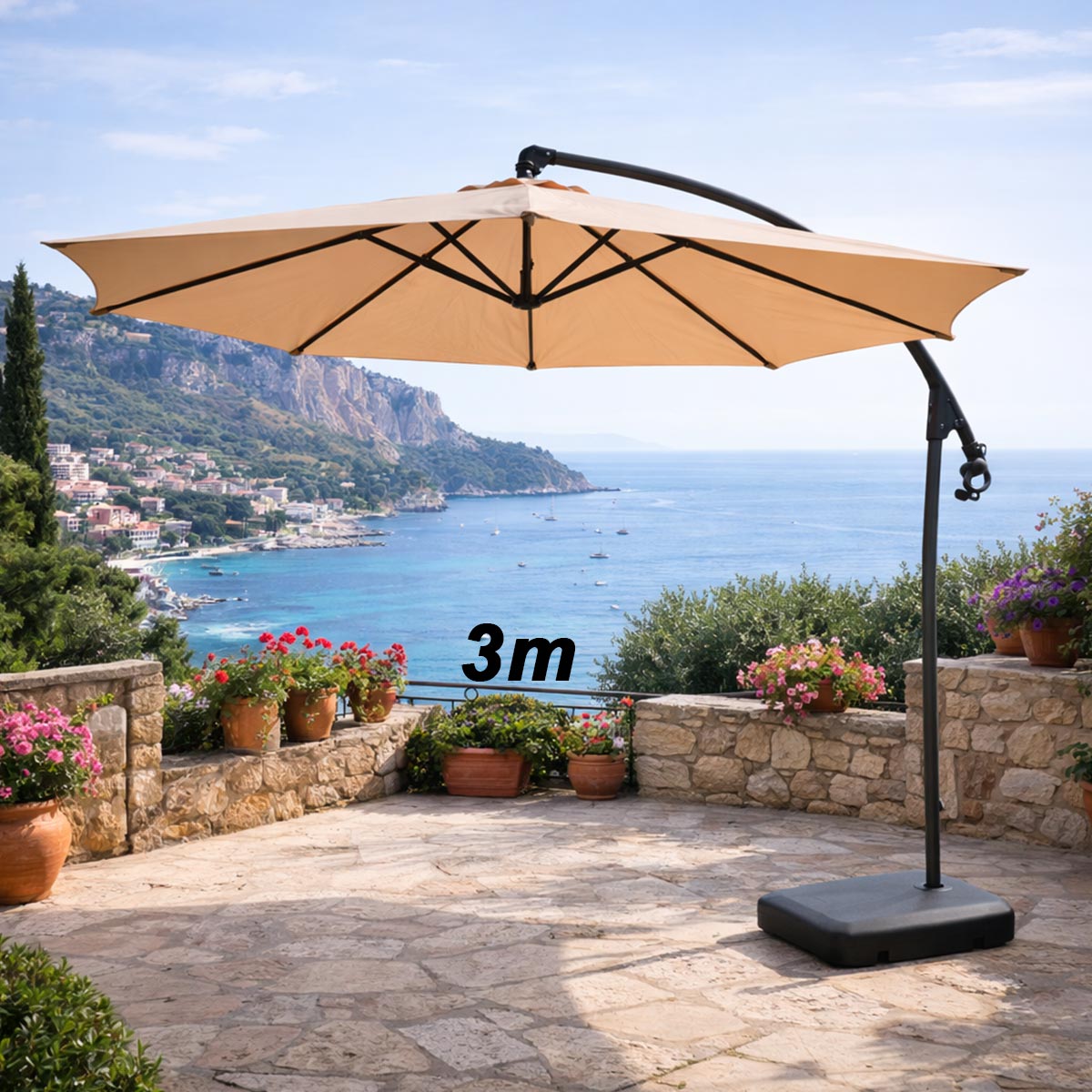 Vrtni suncobran G656 - Khaki - Mediteran Shop