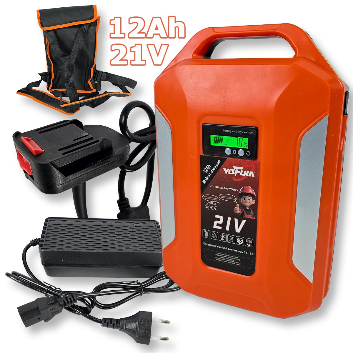 XXL baterija sa ruksakom 12Ah - 21V G713 - Mediteran Shop