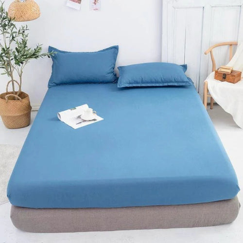 Plahta za krevet s gumicom (Svijetlo plava) - Mediteran Shop