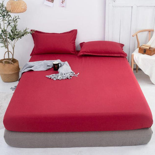 Plahta za krevet s gumicom (Crvena) - Mediteran Shop
