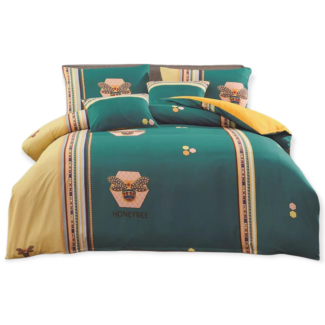 Pamučna posteljina za bračni krevet od 6 dijelova - Mediteran Shop