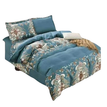 Učitajte sliku u preglednik galerije, Pamučna posteljina za bračni krevet od 6 dijelova - Mediteran Shop
