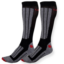 Učitajte sliku u preglednik galerije, Čarape termo sivo-crvene  1 par - Mediteran Shop
