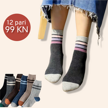 Učitajte sliku u preglednik galerije, Pamučne deblje čarape 12 pari - Mediteran Shop
