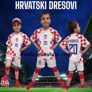 Dječji nogometni Hrvatski dres (2022/2023) Gvardiol - Mediteran Shop