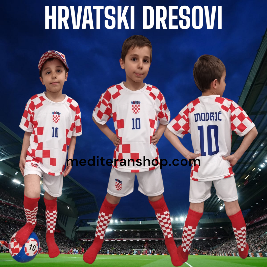 Dječji nogometni Hrvatski dres (2022/2023) Modrić - Mediteran Shop