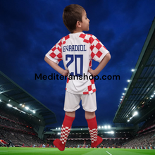 Učitajte sliku u preglednik galerije, Dječji nogometni Hrvatski dres (2022/2023) Gvardiol - Mediteran Shop
